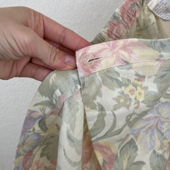 Vintage Jones New York 100% Linen Floral Pastel Skirt size 8P - Picture 6 of 7